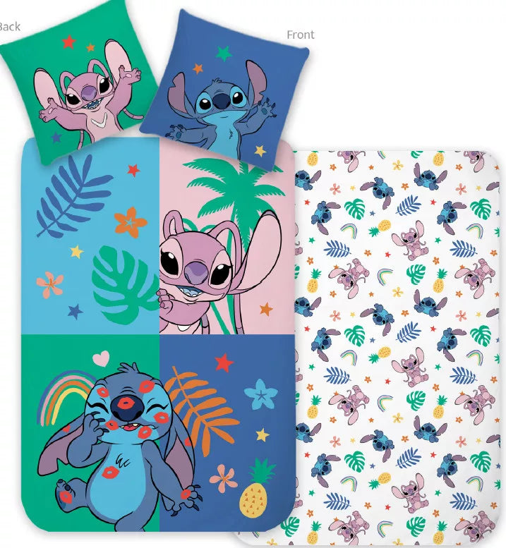 Disney Lilo és Stitch trópusi gyerek ágyneműhuzat – Stitch és Angel közös kalandja az ovis ágyban! ( ELŐRENDELHETŐ)