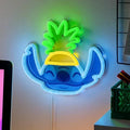 Lilo &amp; Stitch Ananászos Neon Hatású LED Falilámpa – Trópusi Disney-hangulat a faladon!