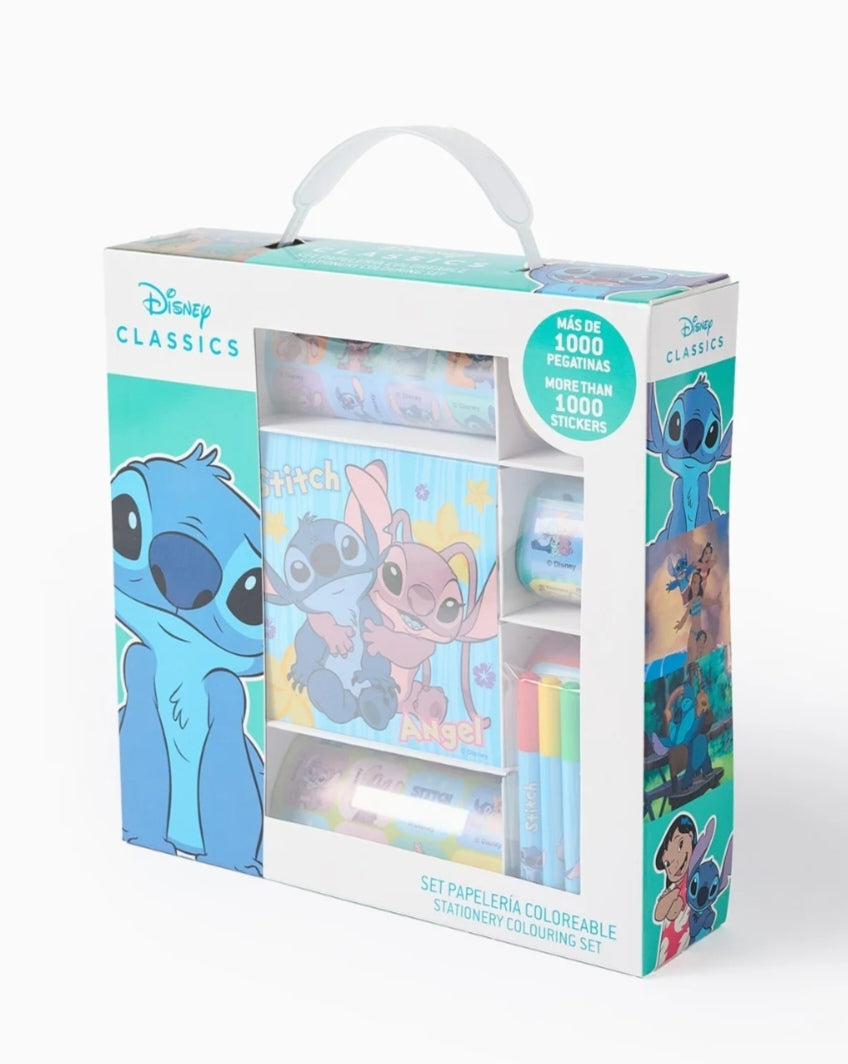 Színezős matricakészlet gyerekeknek, 3 éves kortól – Stitch és Angel